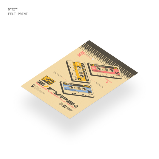 Z/TYPE Cassette System Felt Mini Print (5"x7")