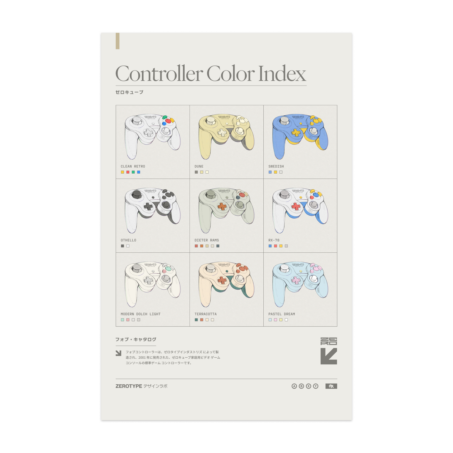 Controller Color Index Matte Print (11"x17")