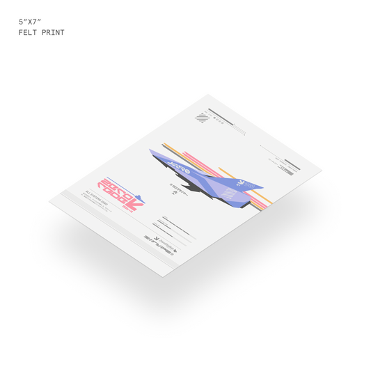 ZERO RACE Felt Mini Print (5"x7")