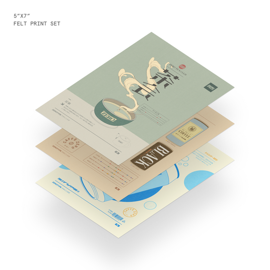 Beverages Felt Mini Print Set (5"x7")