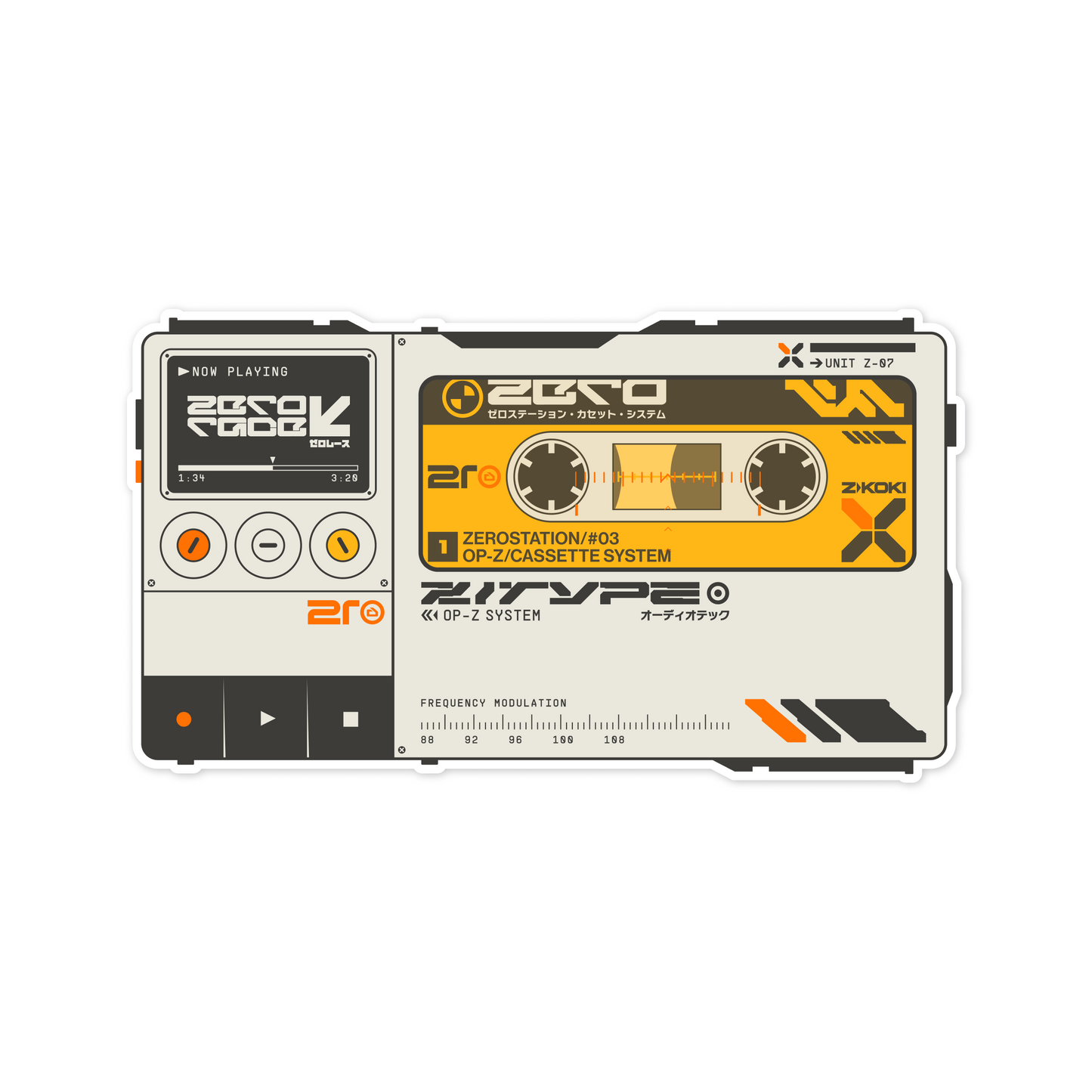 Z/TYPE Cassette System Vinyl Sticker Pack