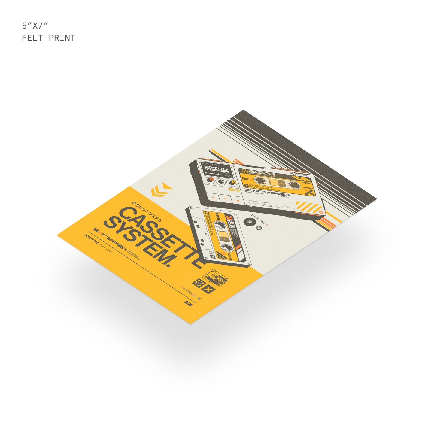 Z/TYPE Cassette System Felt Mini Print (5"x7")