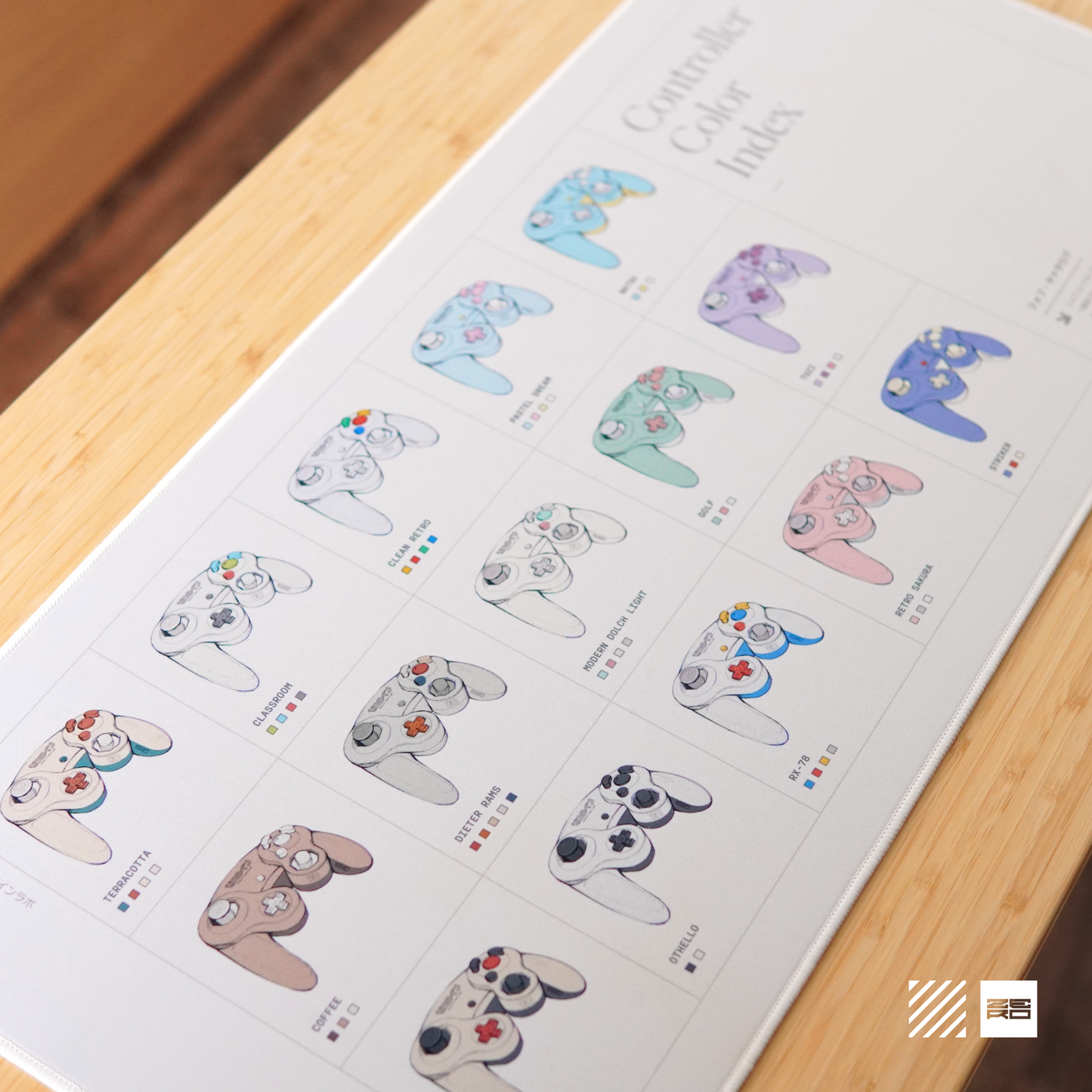 Controller Color Index Cloth Deskmat
