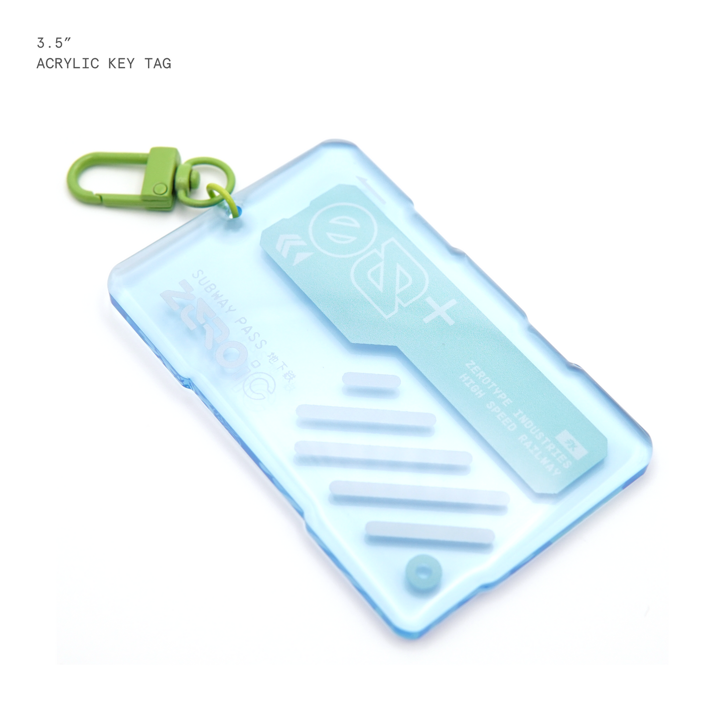 ZEROic Subway Pass Blue Acrylic Keytag