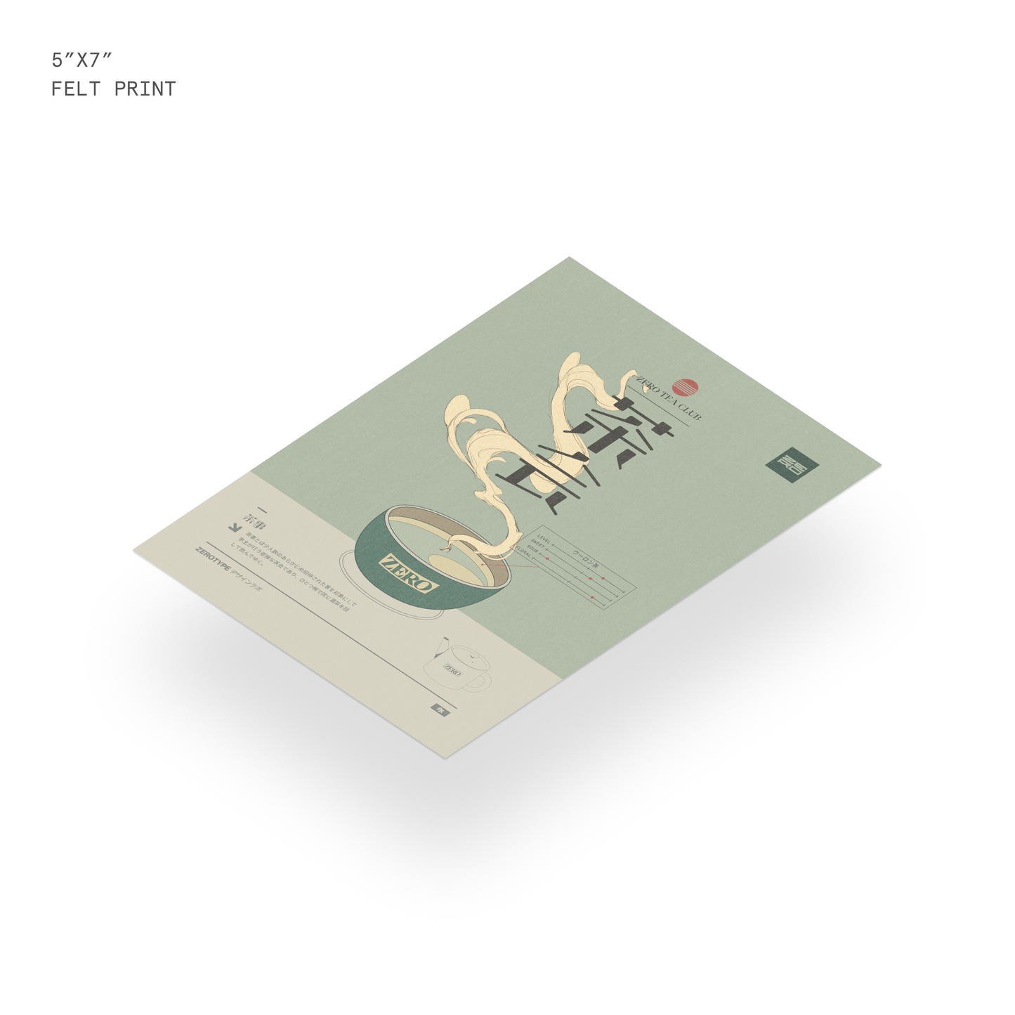 ZERO Tea Club Felt Mini Print (5"x7")