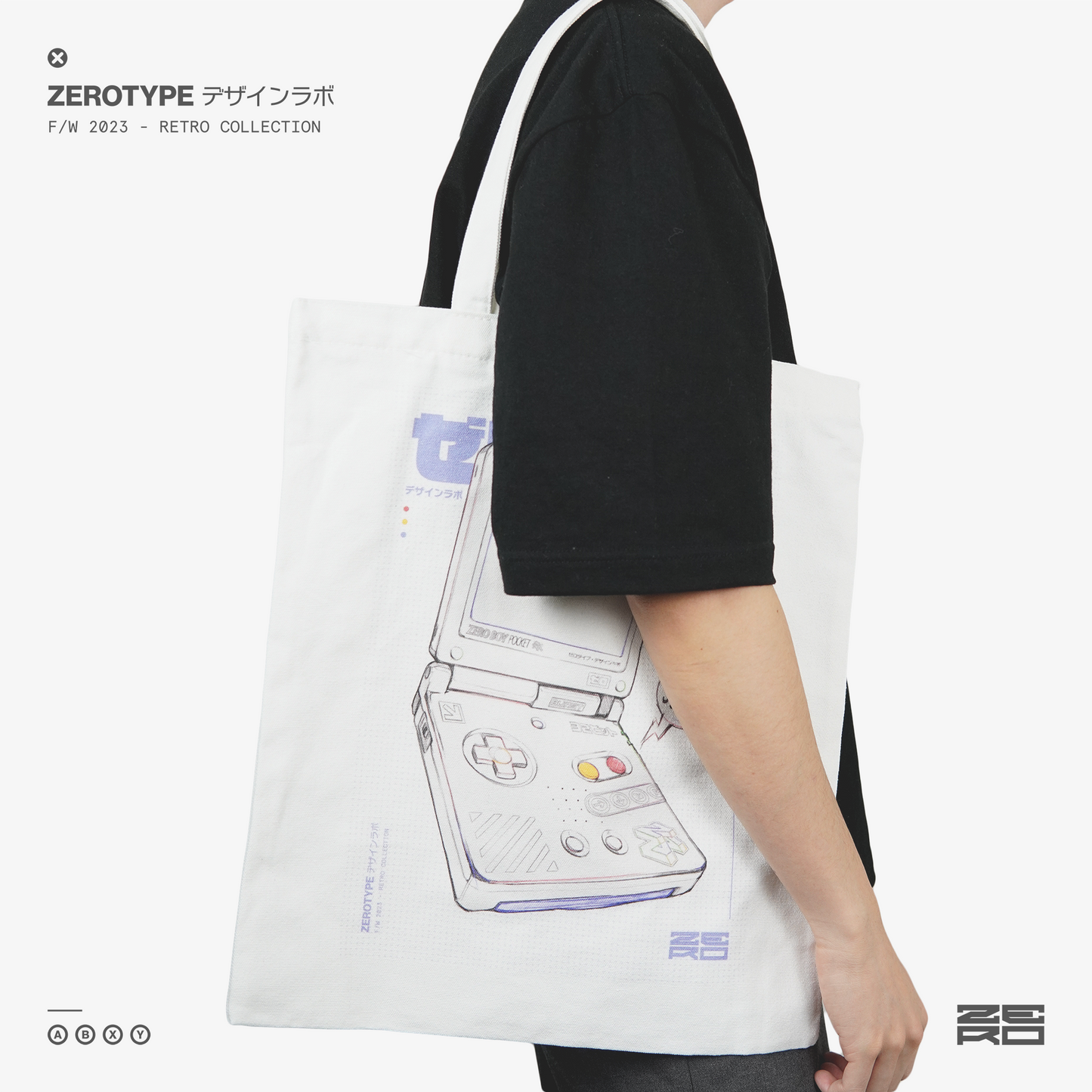 ZERO BOY Pocket Zip Tote Bag