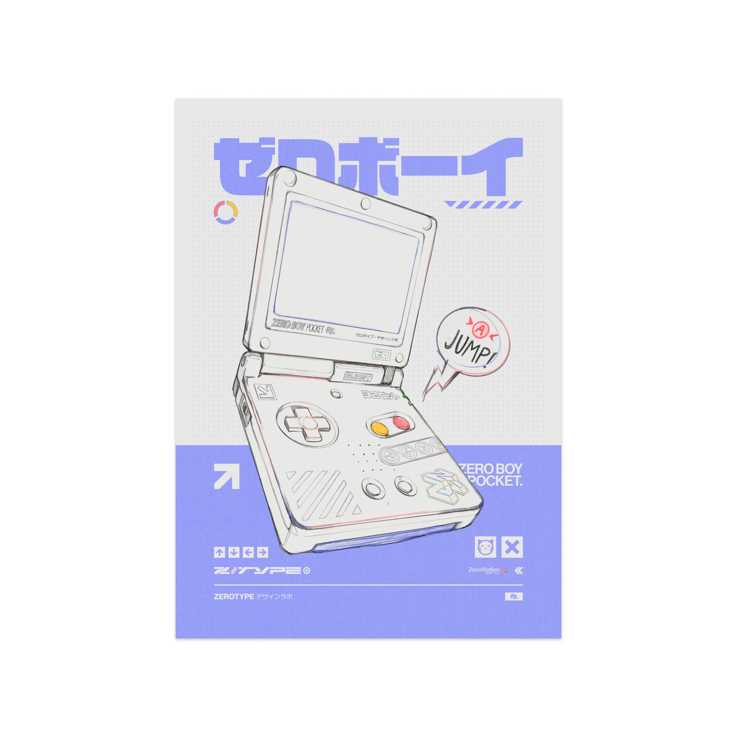 Console Sketches Felt Mini Print Set (5"x7")