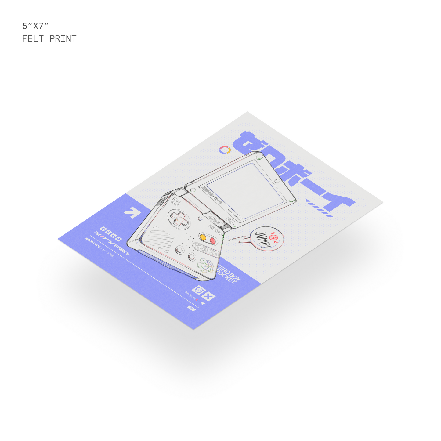ZERO BOY Pocket Felt Mini Print (5"x7")